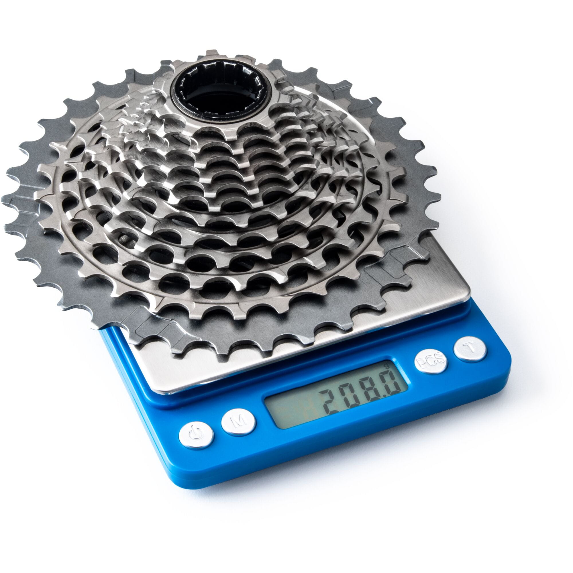 Park Tool DS-2.2 tabletop digital scale with backlit display and dual units, used for workshop precision measurements
