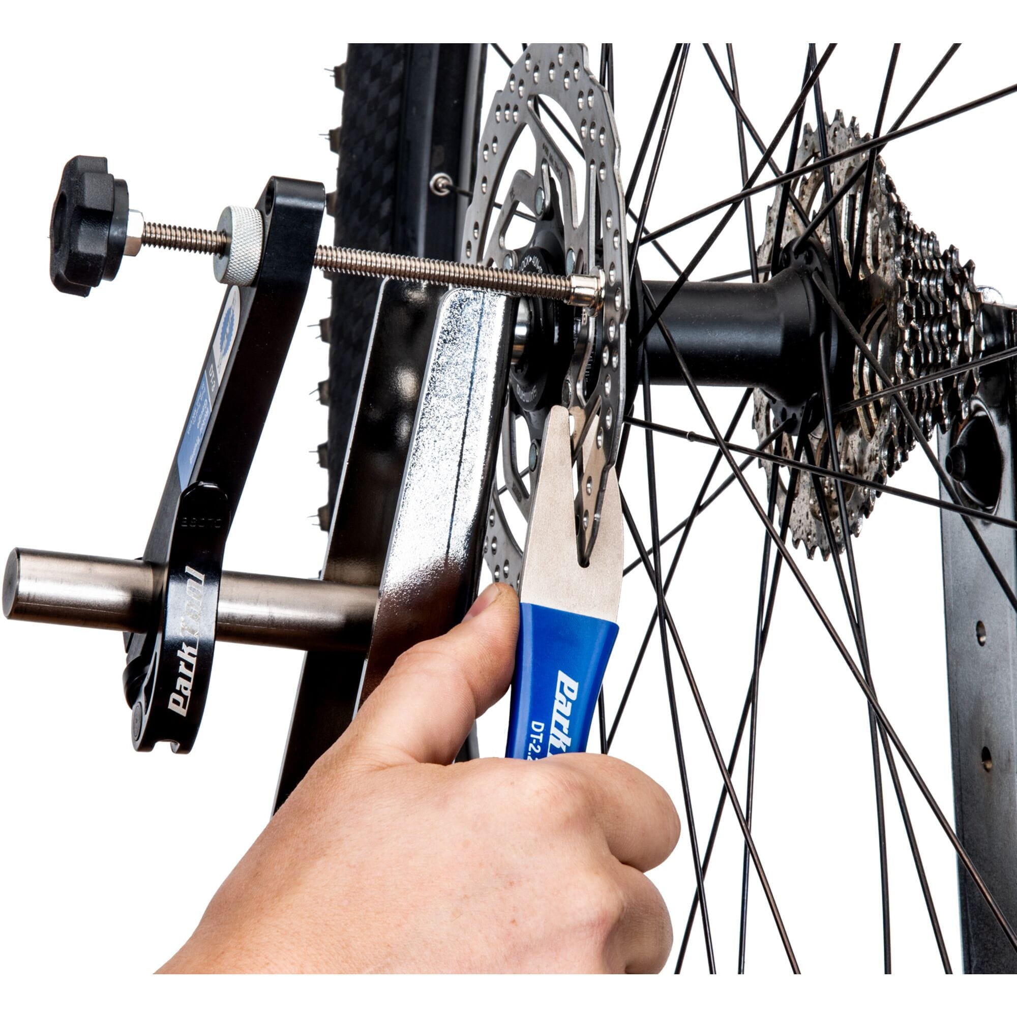 Park Tool DT-2.2 rotor truing fork for bicycle disc brake rotor alignment, workshop tool for precise brake rotor adjustments