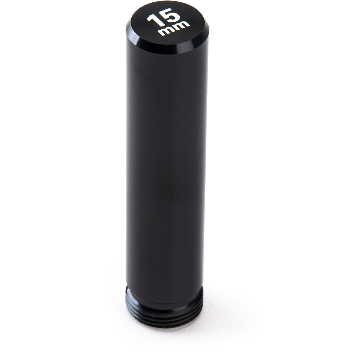 Park Tool GPS-15 guide pin for 15mm thru axle hubs, CNC aluminum, suitable for centre lock hubs in workshop use.