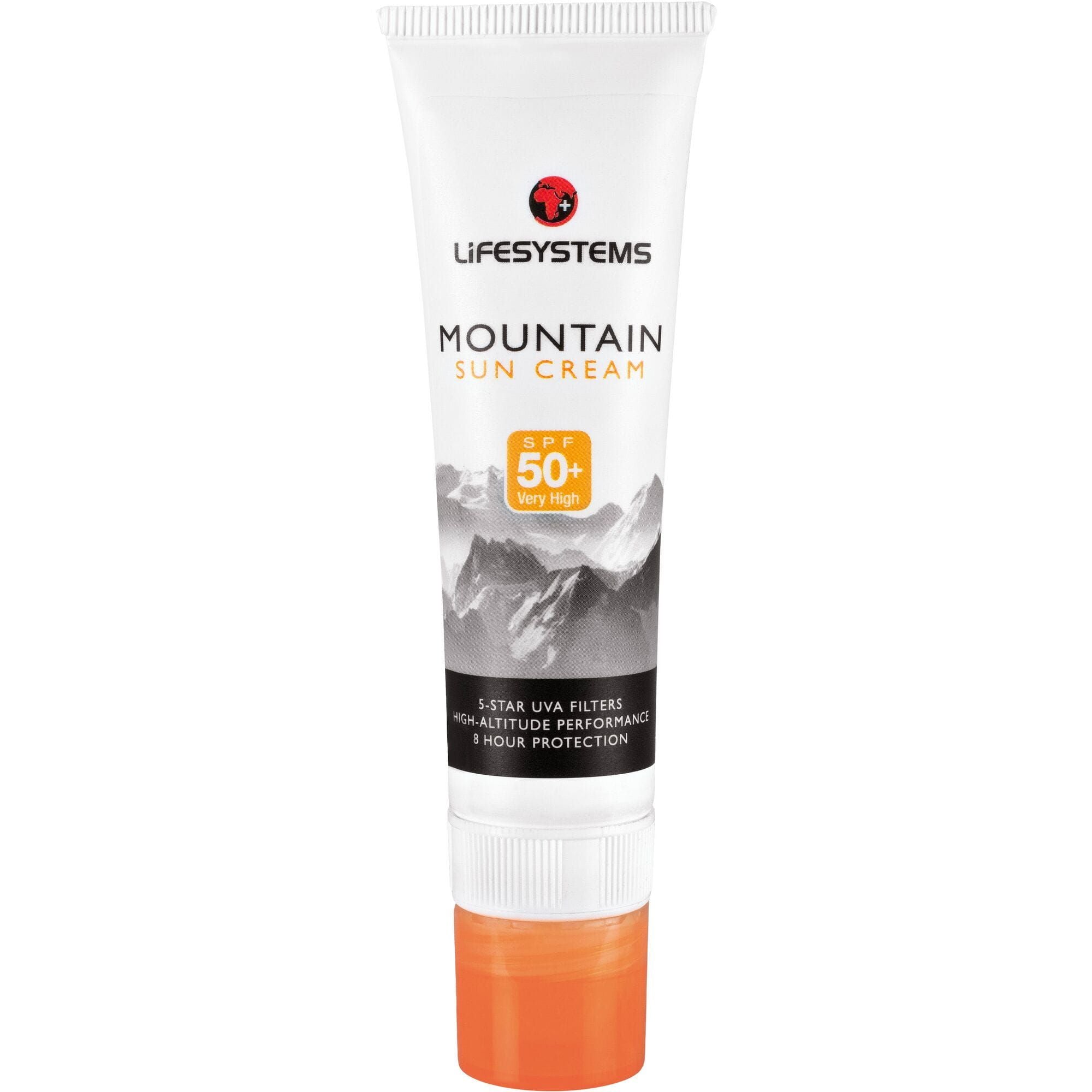 Lifesystems Mountain SPF50+ Combi Stick 20ml high-altitude sun protection stick, portable outdoor sunscreen accessory.