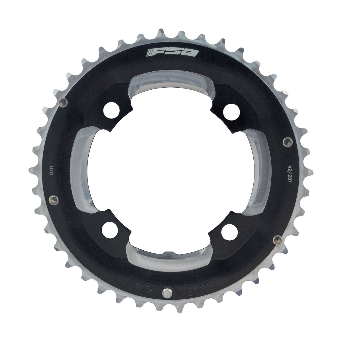 FSA Pro MTB 104BCD 2x10 Chainring Black, Silver, Silver