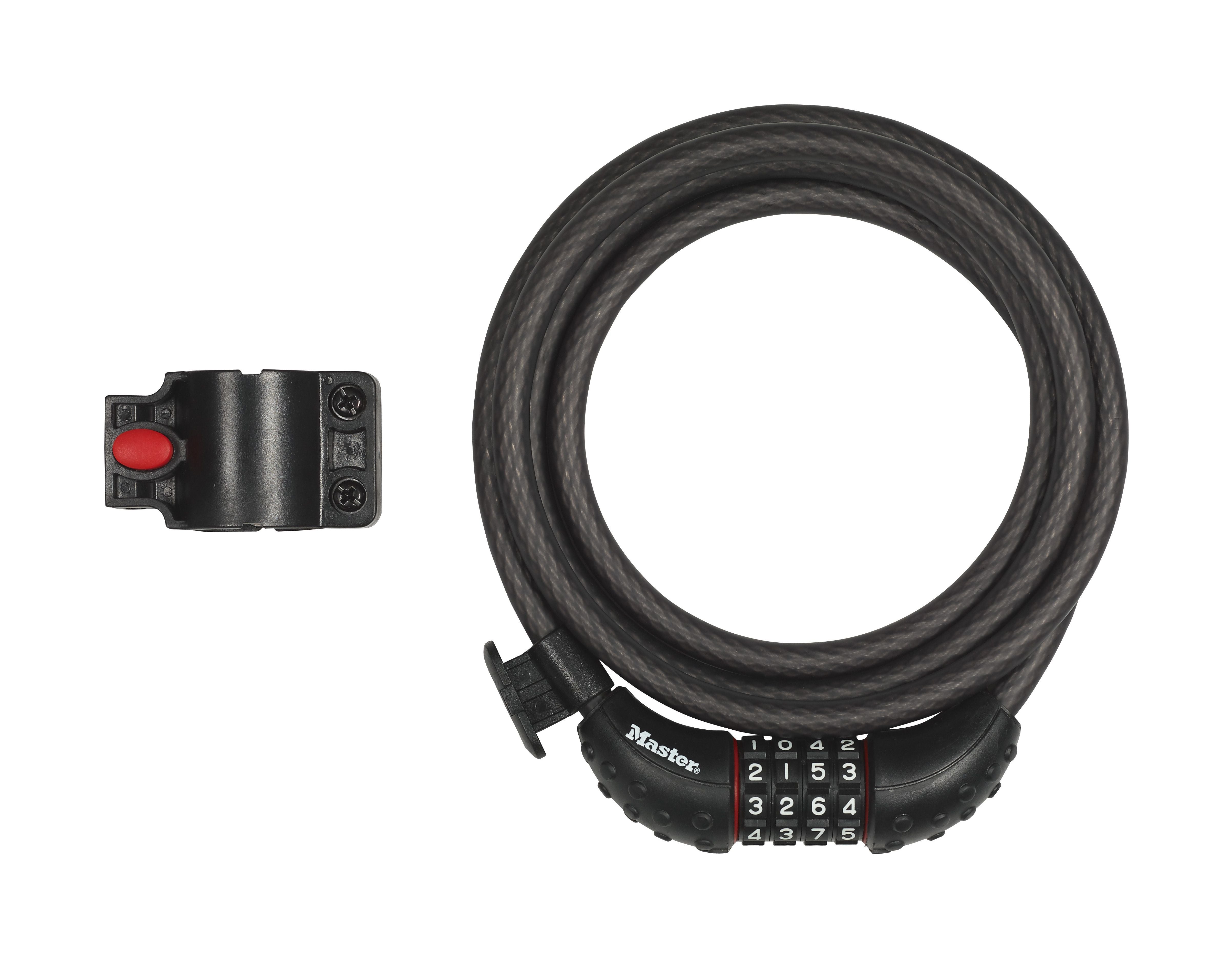 Master Lock Cable Locks - Cable Combination Lock 10mm x 1.8m [8120] Black
