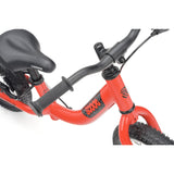 Red Ridgeback Scoot 2027 kids balance bike for toddlers aged 2+, featuring a lightweight frame and ergonomic design.
