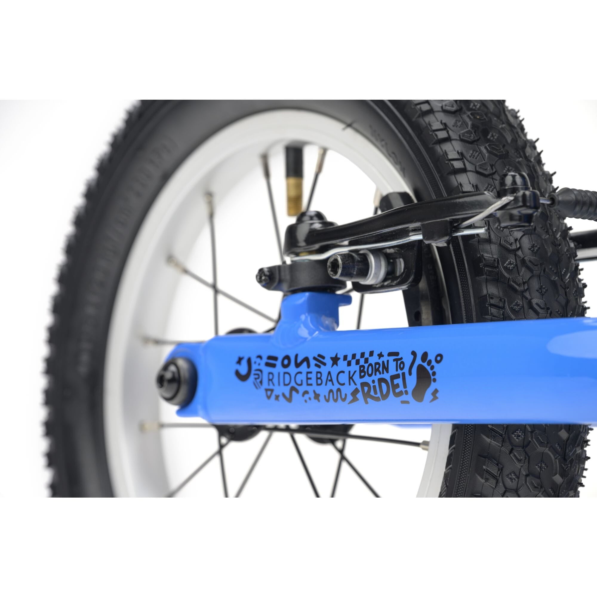 Blue Ridgeback Scoot 2027 kids balance bike for toddlers age 2+ with detailed frame and ergonomic design.