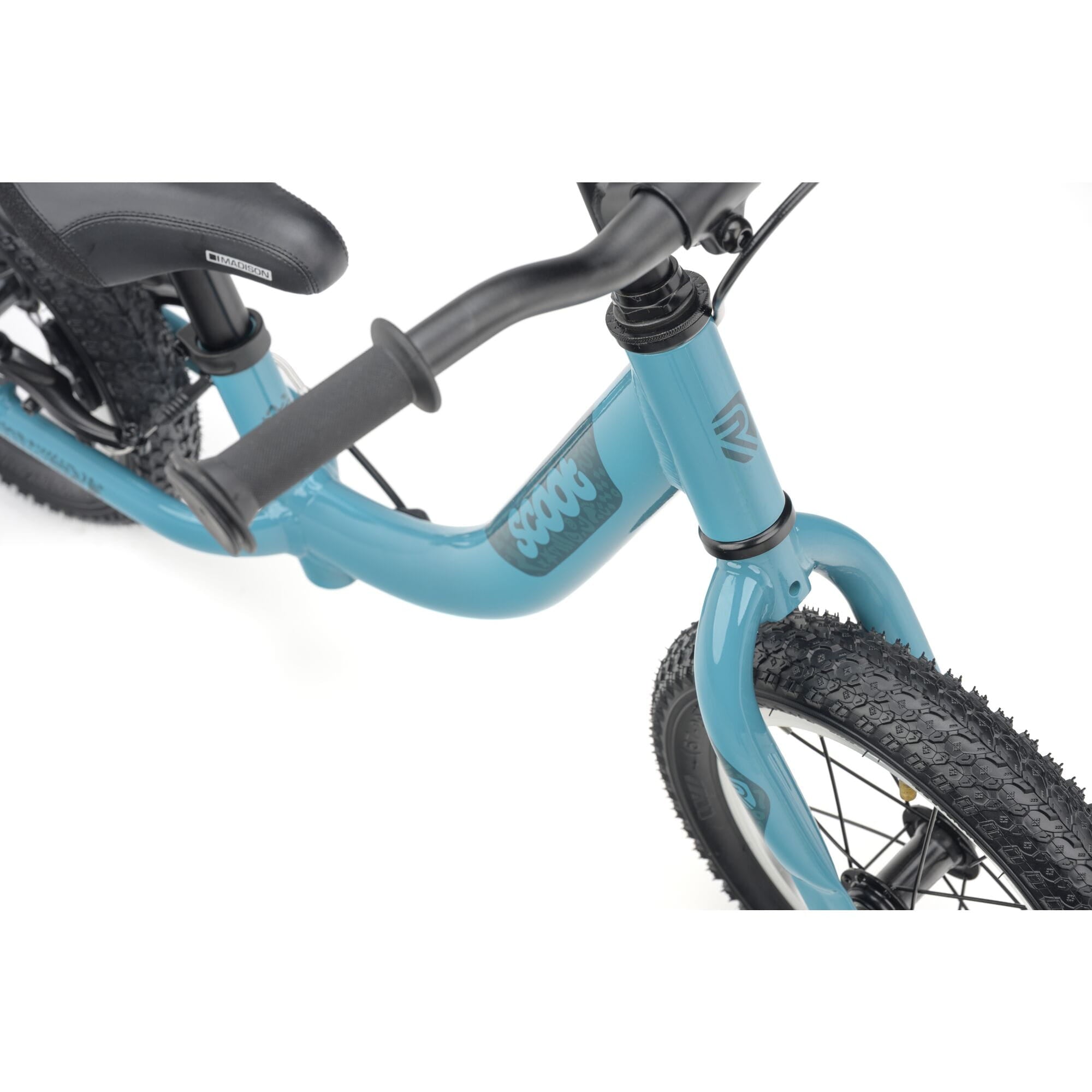 Ridgeback Scoot 2027 kids' balance bike in teal, featuring a lightweight frame and toddler-friendly design for ages 2+.