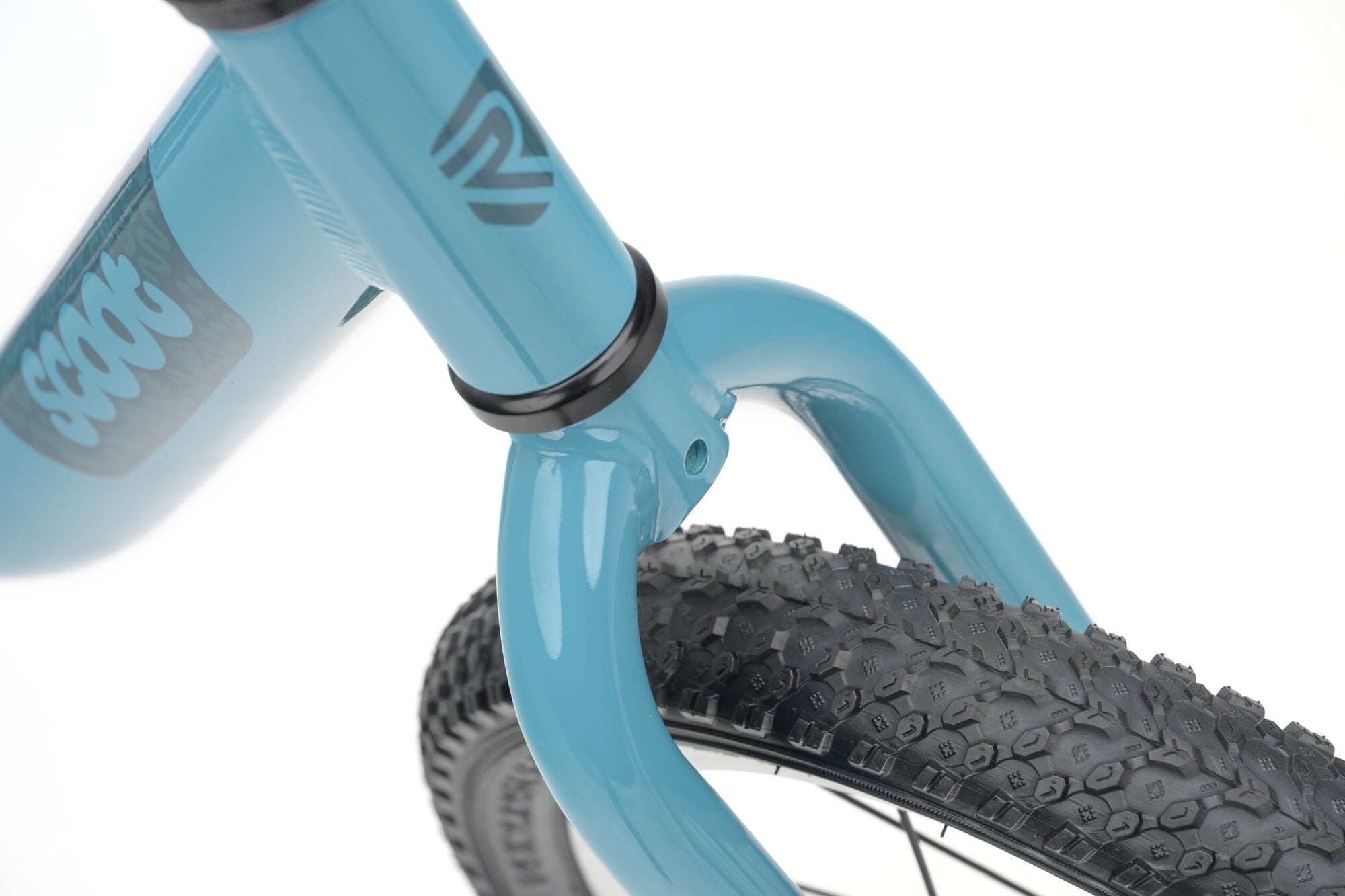 Ridgeback Scoot XL Kids Balance Bike 14-inch teal frame for beginner riders aged 3+ with a lightweight, sturdy design.