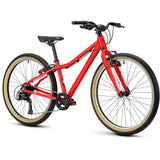 Red Ridgeback Dimension 24 Kids Bike with 8-speed Shimano gears and puncture-resistant tires, adjustable for children aged 8+