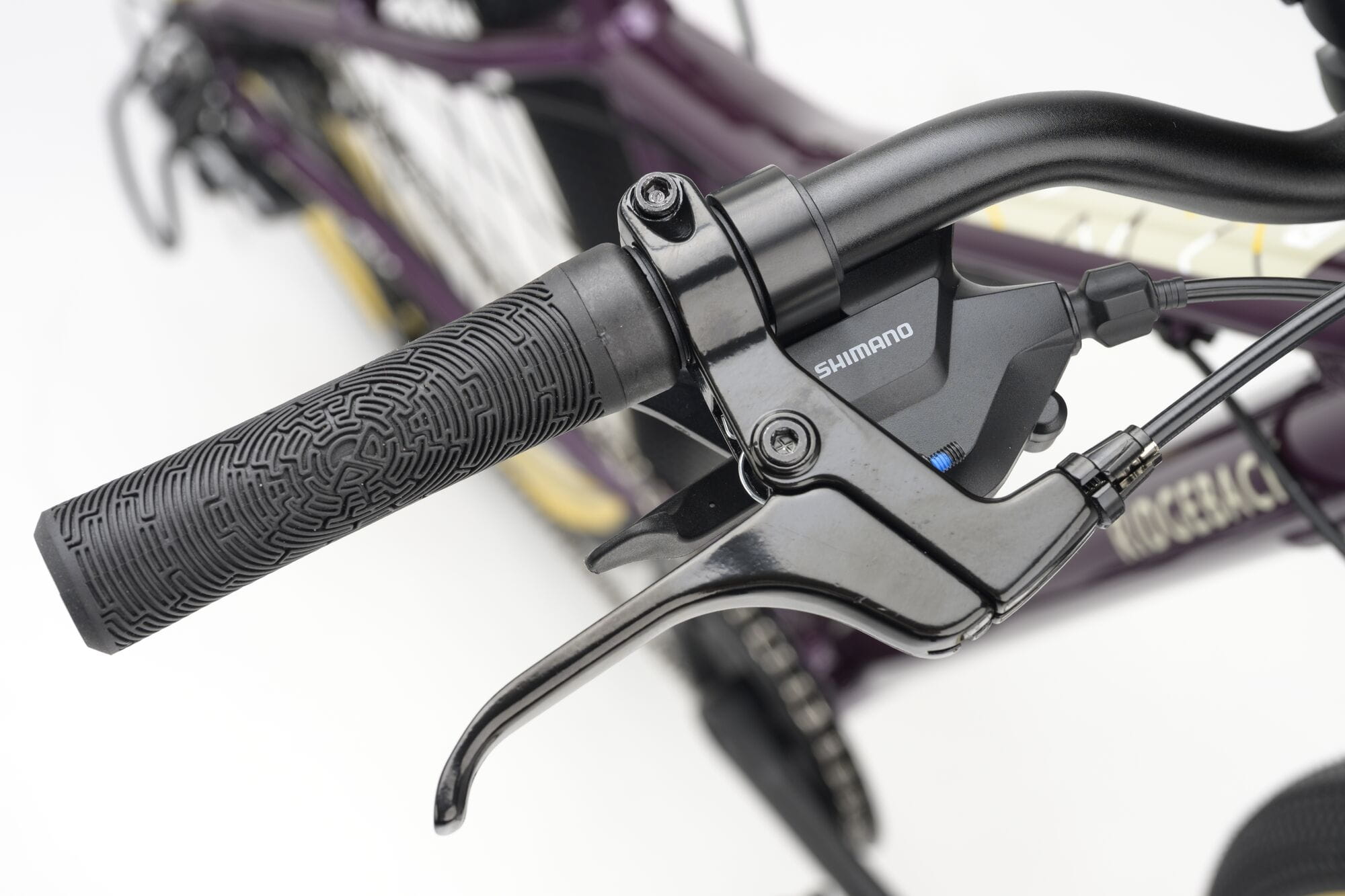 Ridgeback Dimension 24 kids' bike in violet with 8-speed Shimano gears and puncture-resistant tires, adjustable for ages 8+