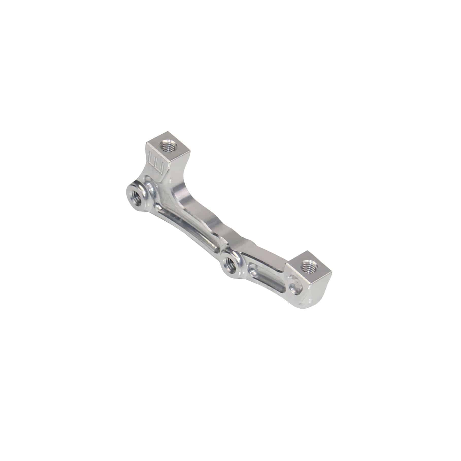Hope Mount E-Post caliper adapter for Fox 40 forks, silver component for brake system installation on mountain bikes.