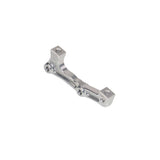 Hope Mount E-Post caliper adapter for Fox 40 forks, silver component for brake system installation on mountain bikes.
