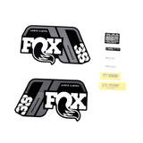 Fox Fork 38 Decal Kit: P-S Grey Logo Matte Black 2021