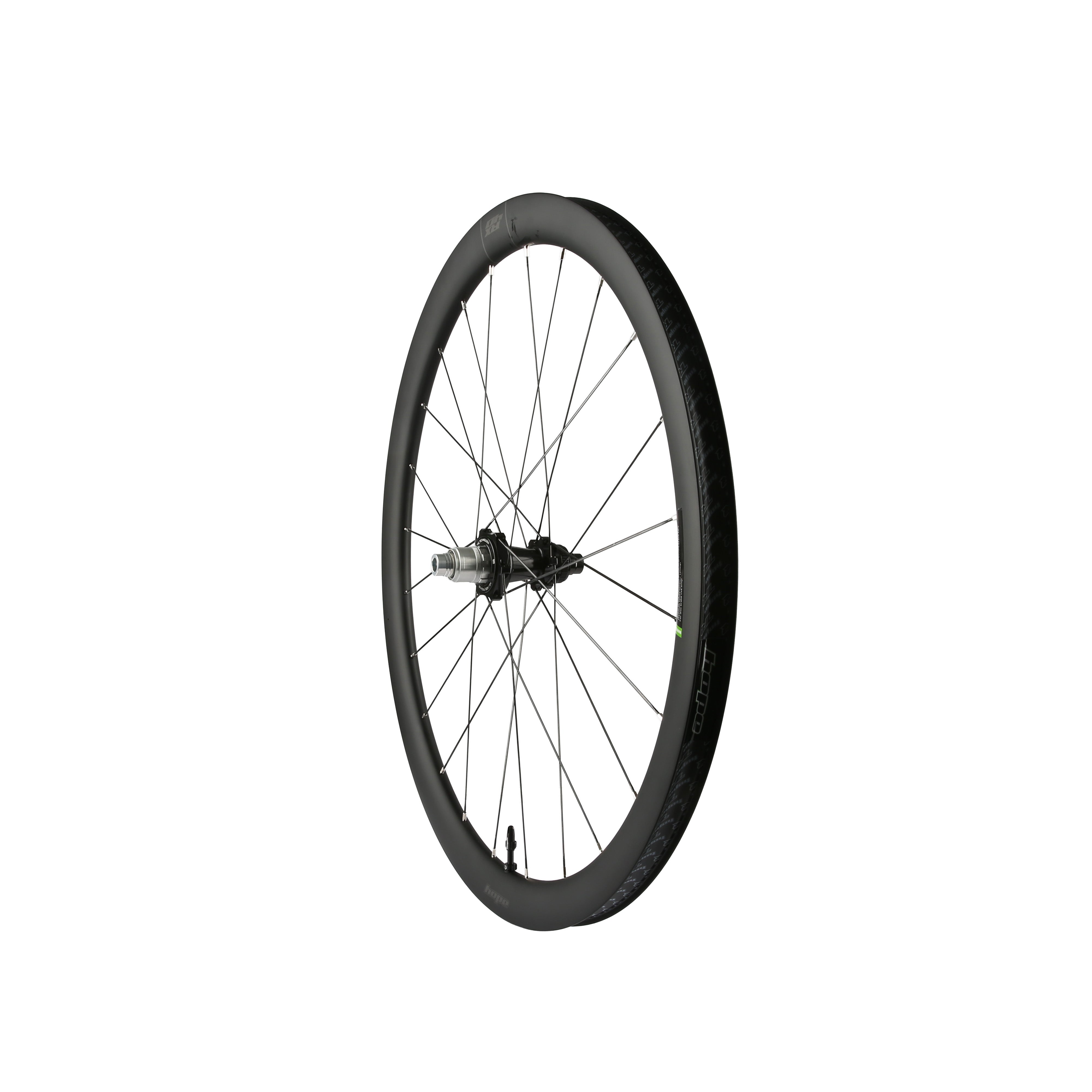 Hope RX40 Carbon Gravel Rear Wheel with Pro 5 Centrelock hub, tubeless ready, black finish, 24H rim for cycling components.