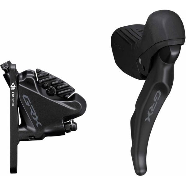 Shimano ST-RX610 GRX 12-speed STI bled with BR-RX410 flat mount calliper