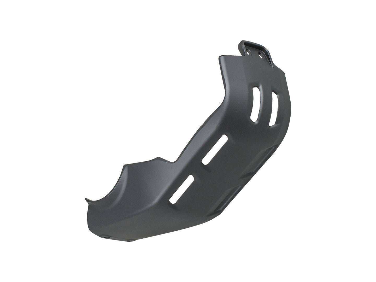 Trek Powerfly LT Carbon motor armor protective cover in black, designed for e-bike components, displayed on a white background.