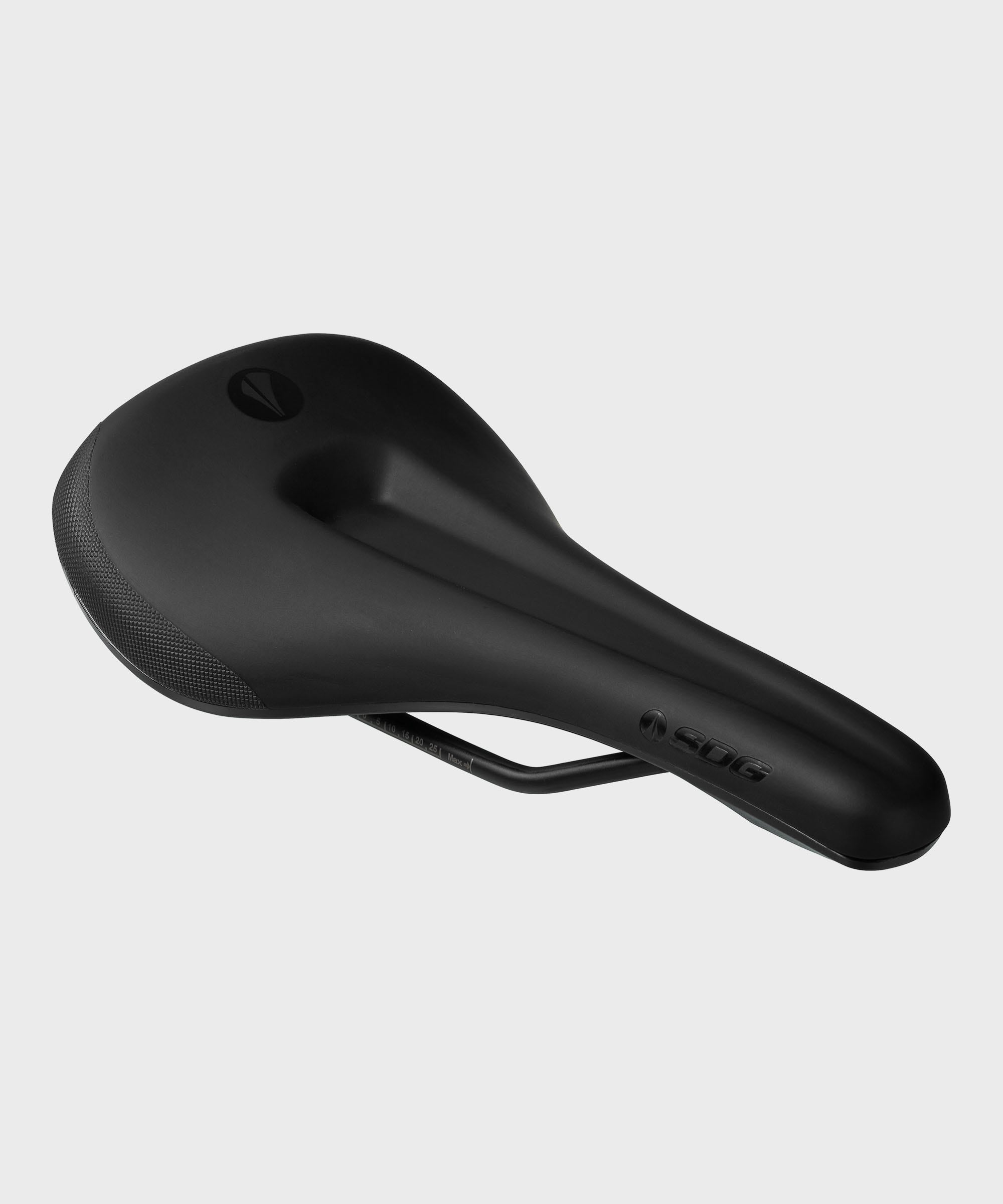 SDG Bel Air V3 Max Steel Rail Saddle Black Microfibre Top / Black Base