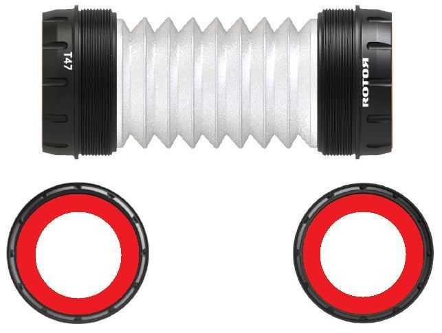 ROTOR T4729 External Bb Dub Compatible Steel Black