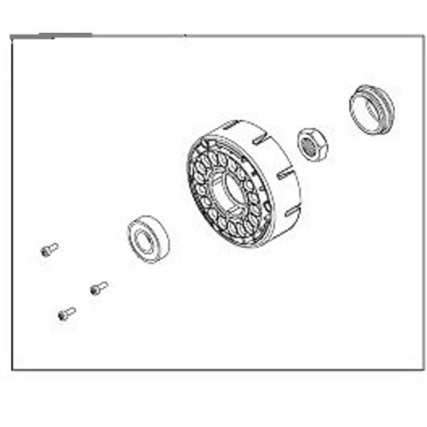 Thule Parking Brake Hub and Bearing 19-X for Chariot Jogger 2017+ accessories, close-up view of the replacement part.