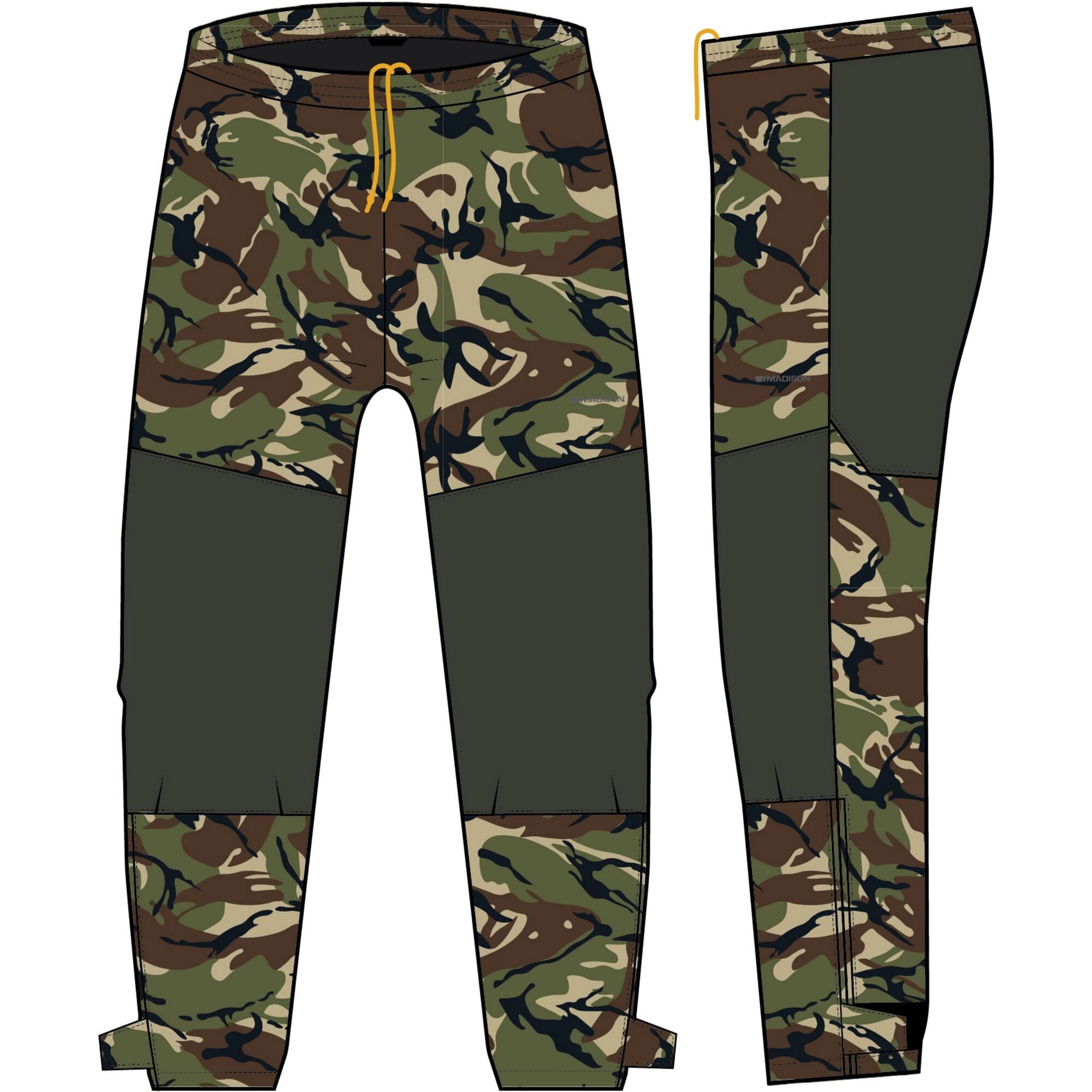 Men's Madison waterproof trousers with breathable fabric, adjustable fit, eco-friendly outdoor clothing, suitable for hiking and outdoor activities.
