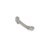 Hope Mount F-Post Caliper Mount for IS brake systems, silver color, durable component for bike brake caliper installation.
