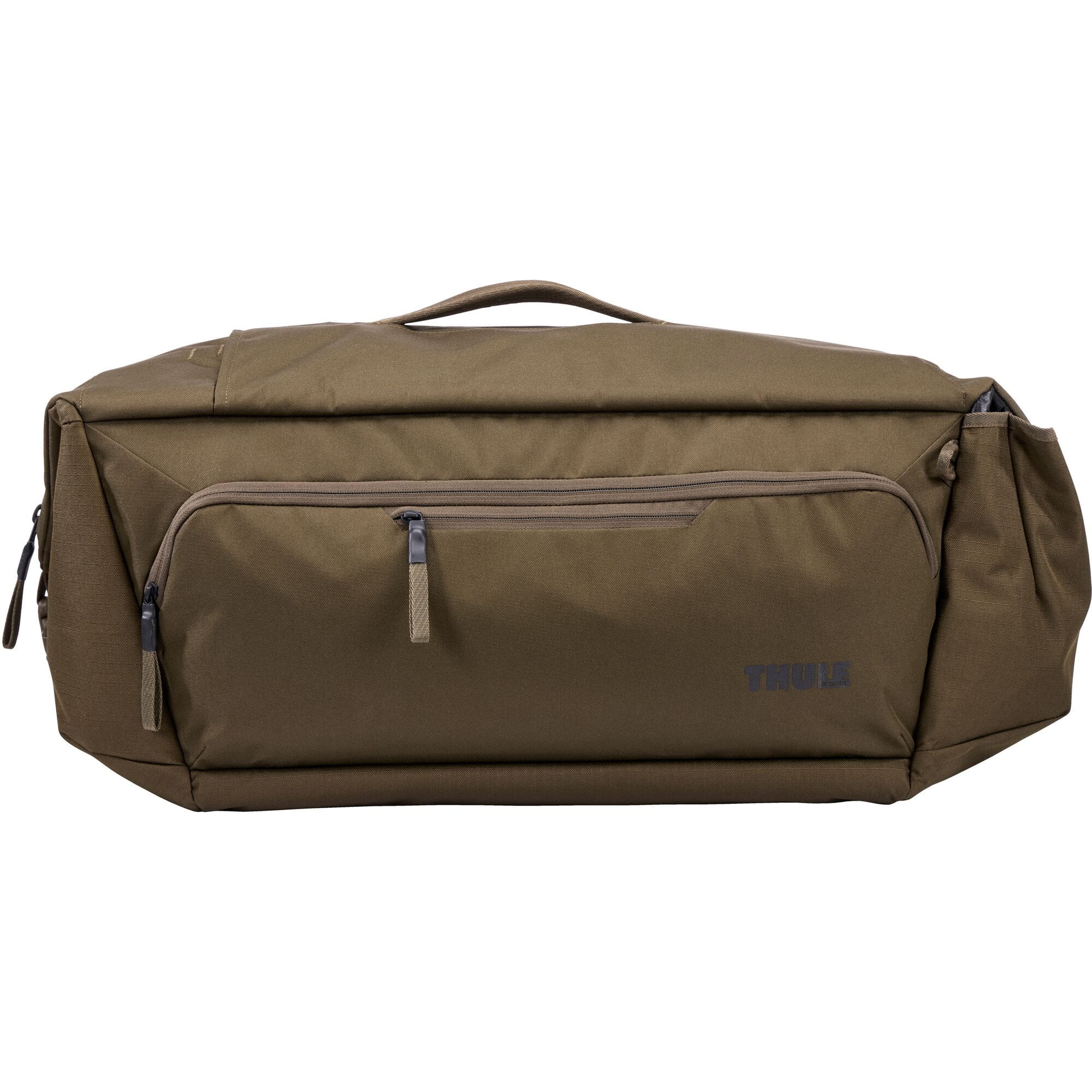 Thule RoundTrip Bike Duffel 70L cycling gear travel bag with organized compartments and durable design for cycling accessories.