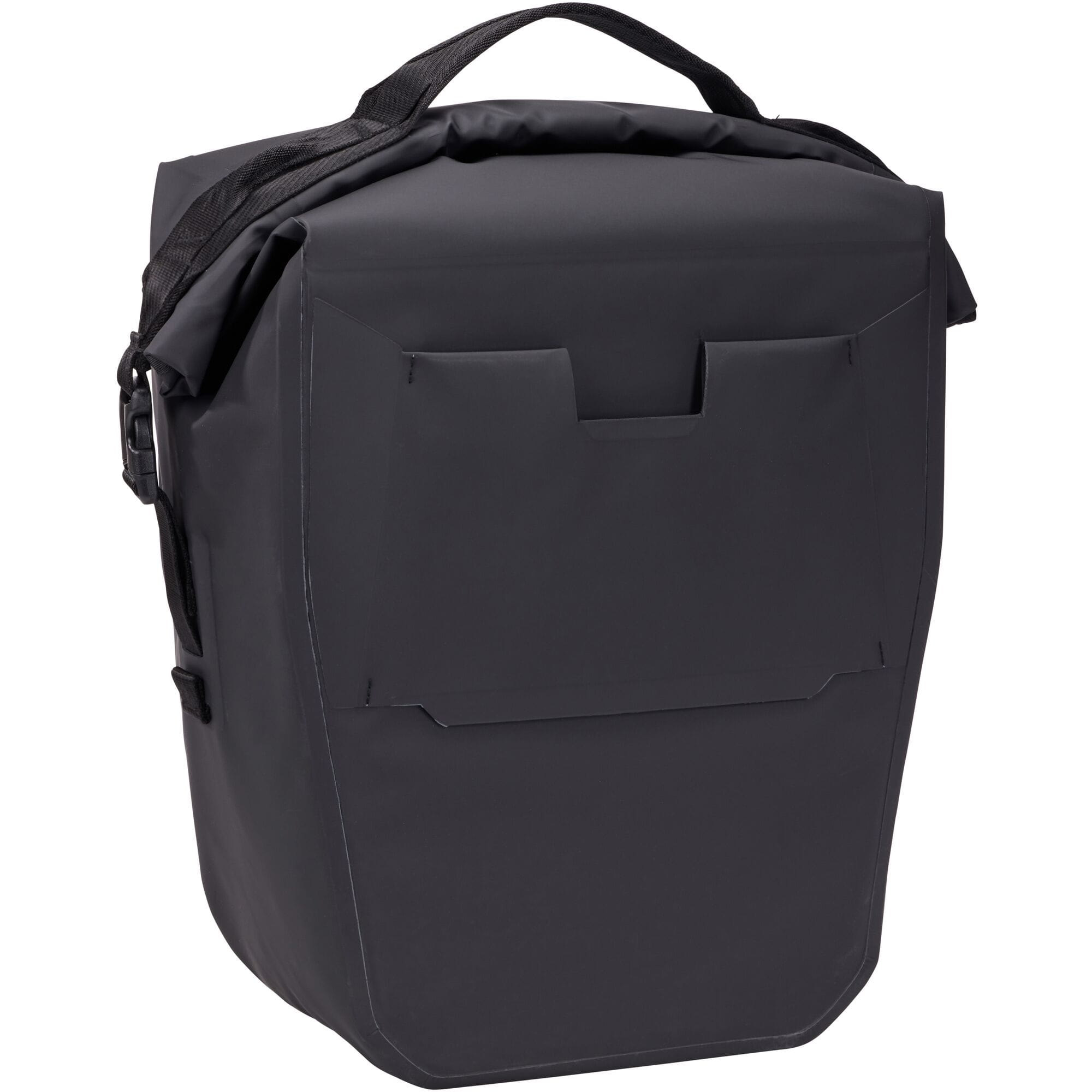 Thule Shield 22L waterproof bike pannier with InLock system and laptop compartment, designed for secure cycling accessories.