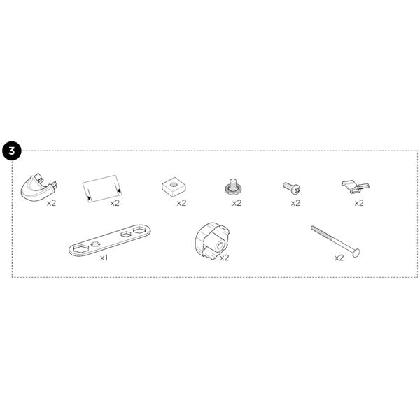 Thule 52594 Parts Bags for VeloCompact 4th bike adapter