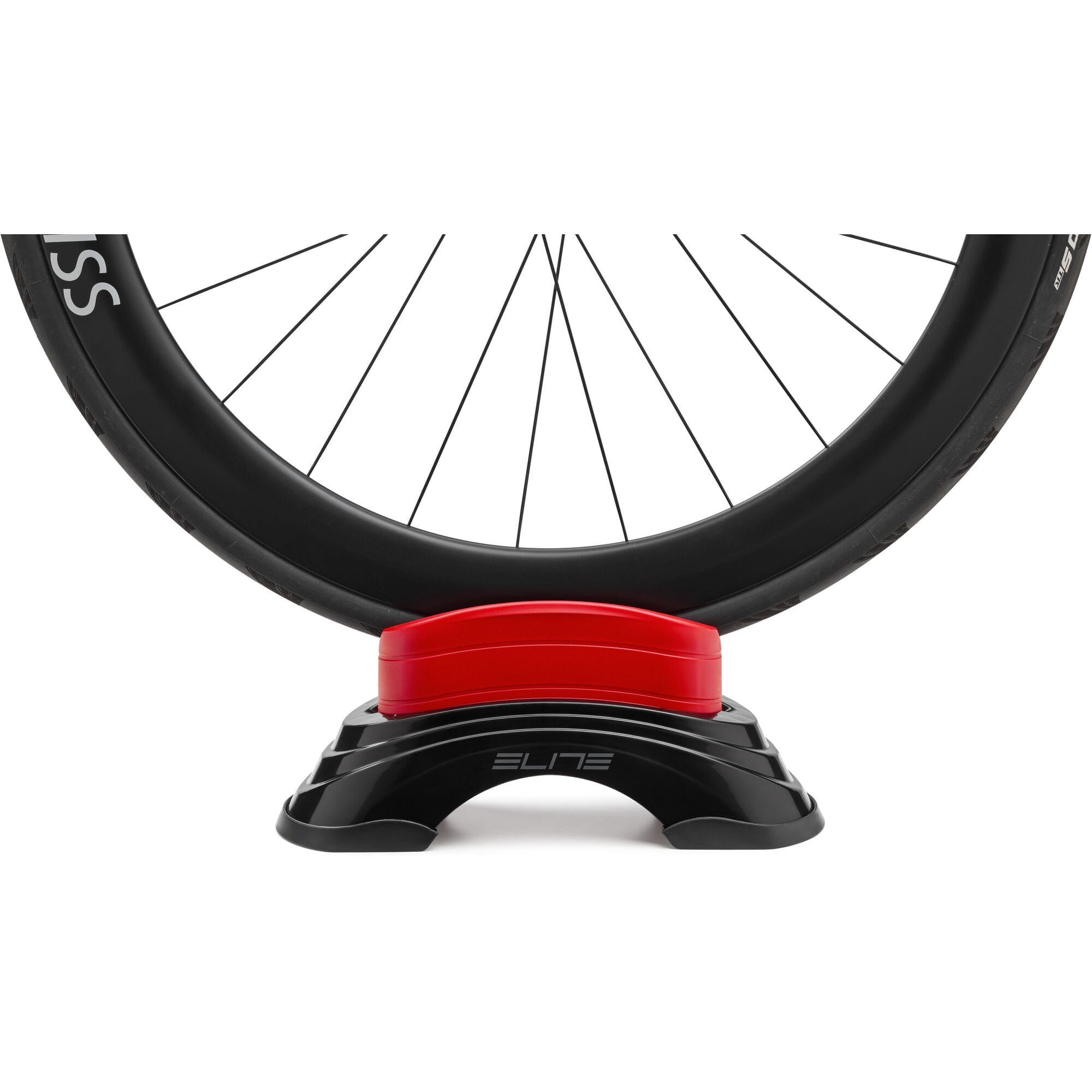 Elite Su-Sta adjustable front wheel elevator block for indoor cycling trainers, supporting bike stability during indoor workouts.