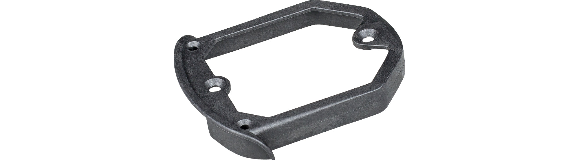 Trek-Diamant Powertube battery lower bracket for e-bike frame support, metal component with mounting points.