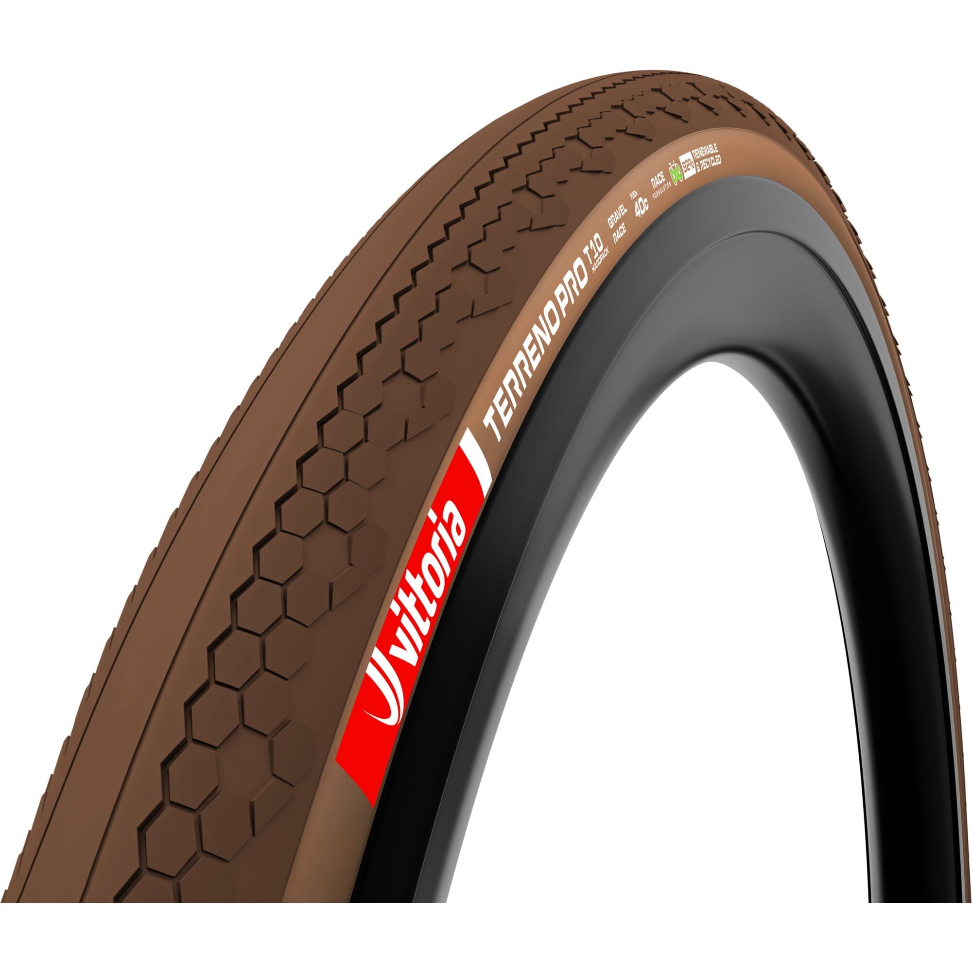 Vittoria Terreno Pro T10 Hardpack 700x40c Gravel Race Natural Brown Tubeless Ready Tyre