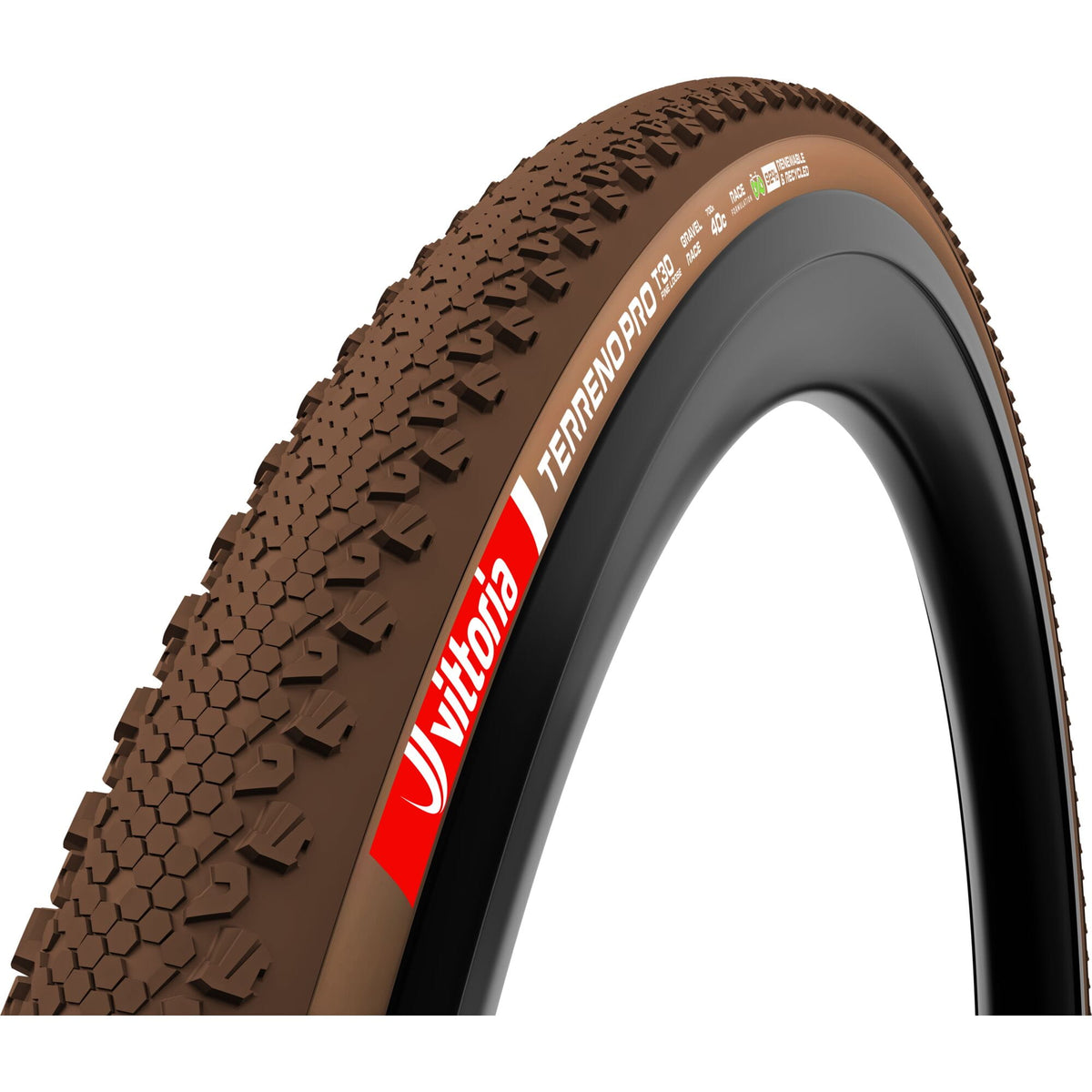 Vittoria Terreno Pro T30 Fine Loose 700x35c Gravel Race Natural Brown Tubeless Ready Tyre