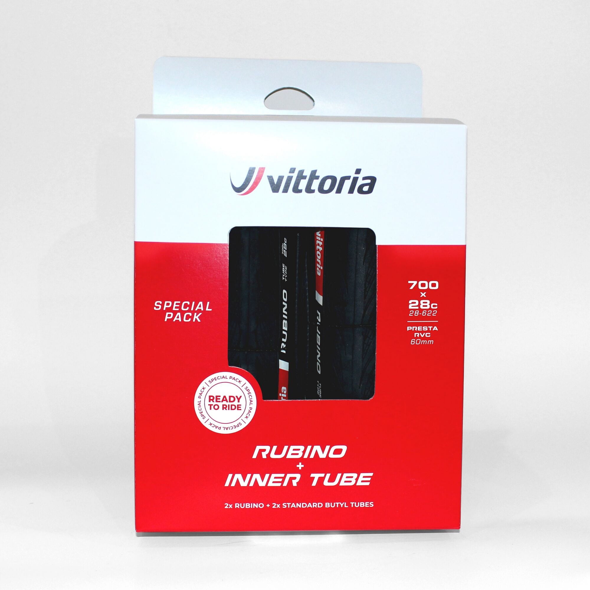 Vittoria Rubino V Folding Twin Pack with 2 x Innertubes