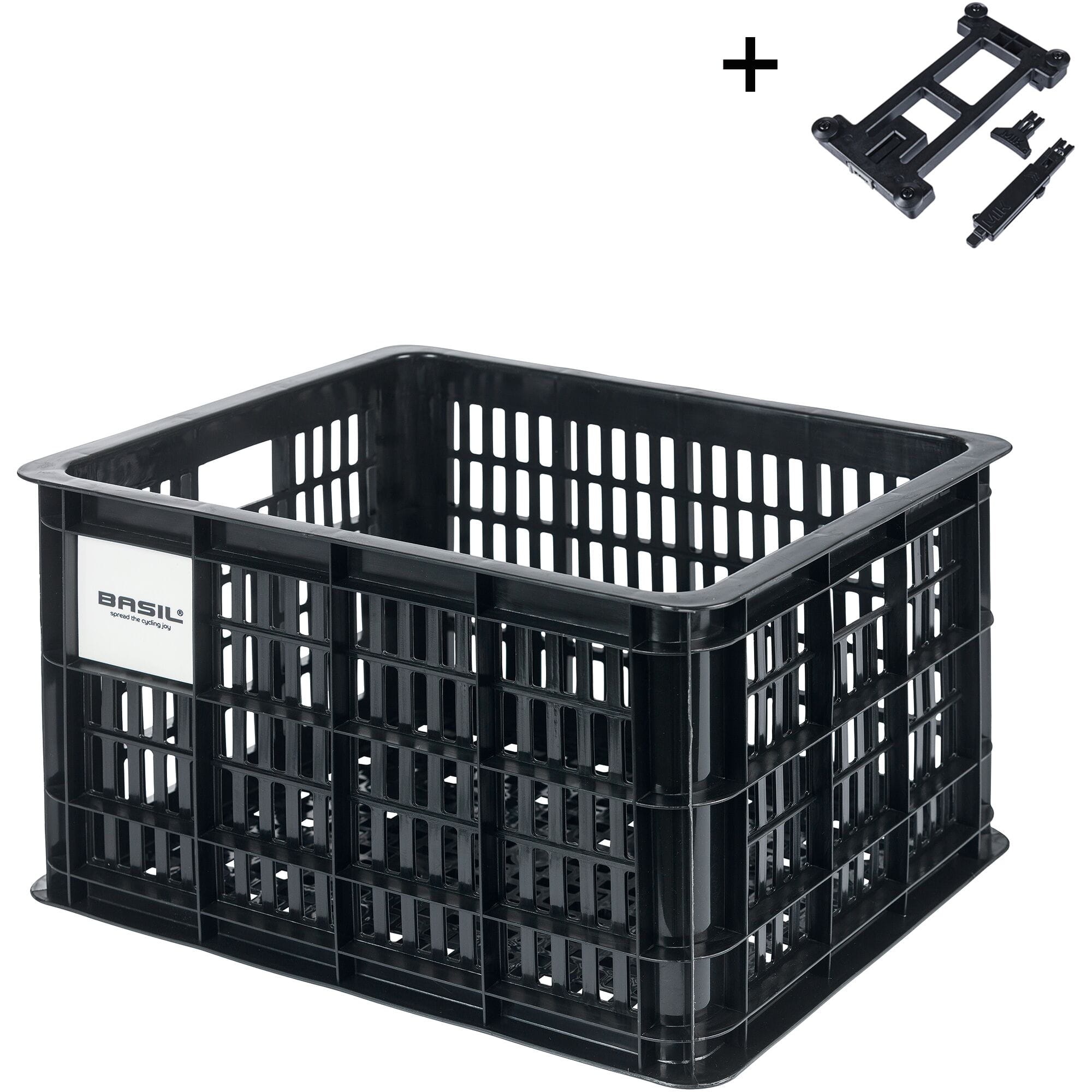 Basil Panniers & Bags - bicycle crate MIK M 29.5L recycled synthetic black