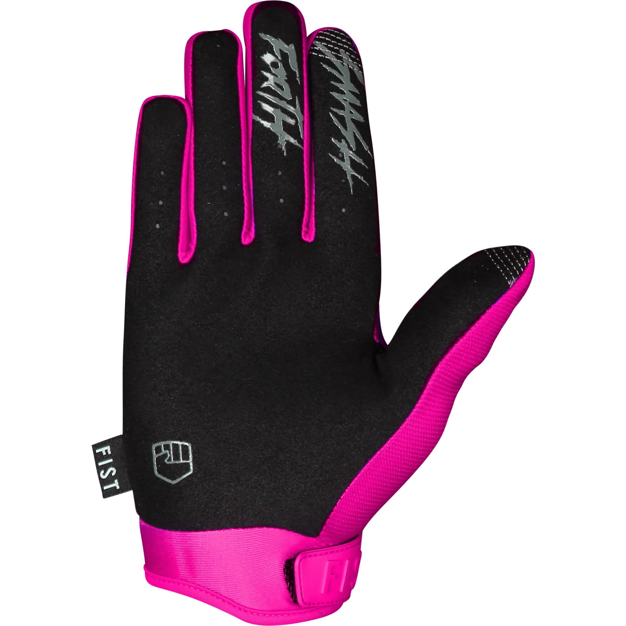 Fist Handwear BMX and motocross gloves for adults, showcasing durable black and red protective riding gear with grip palms.