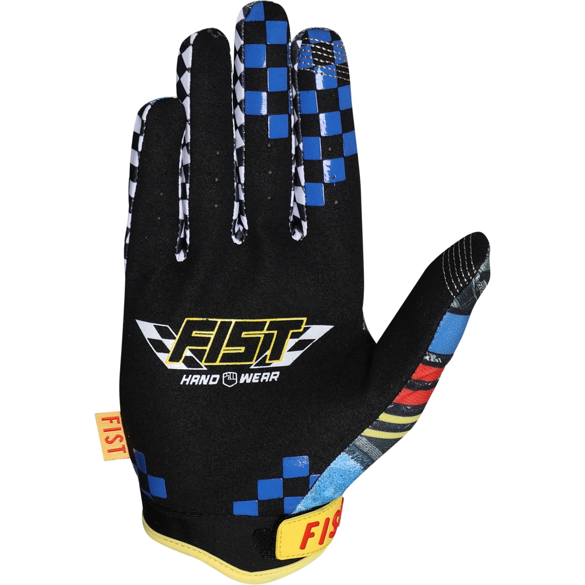 Fist Handwear Chapter 28 youth BMX, MTB, scooter riding gloves in black with padded palms and adjustable wrist straps.