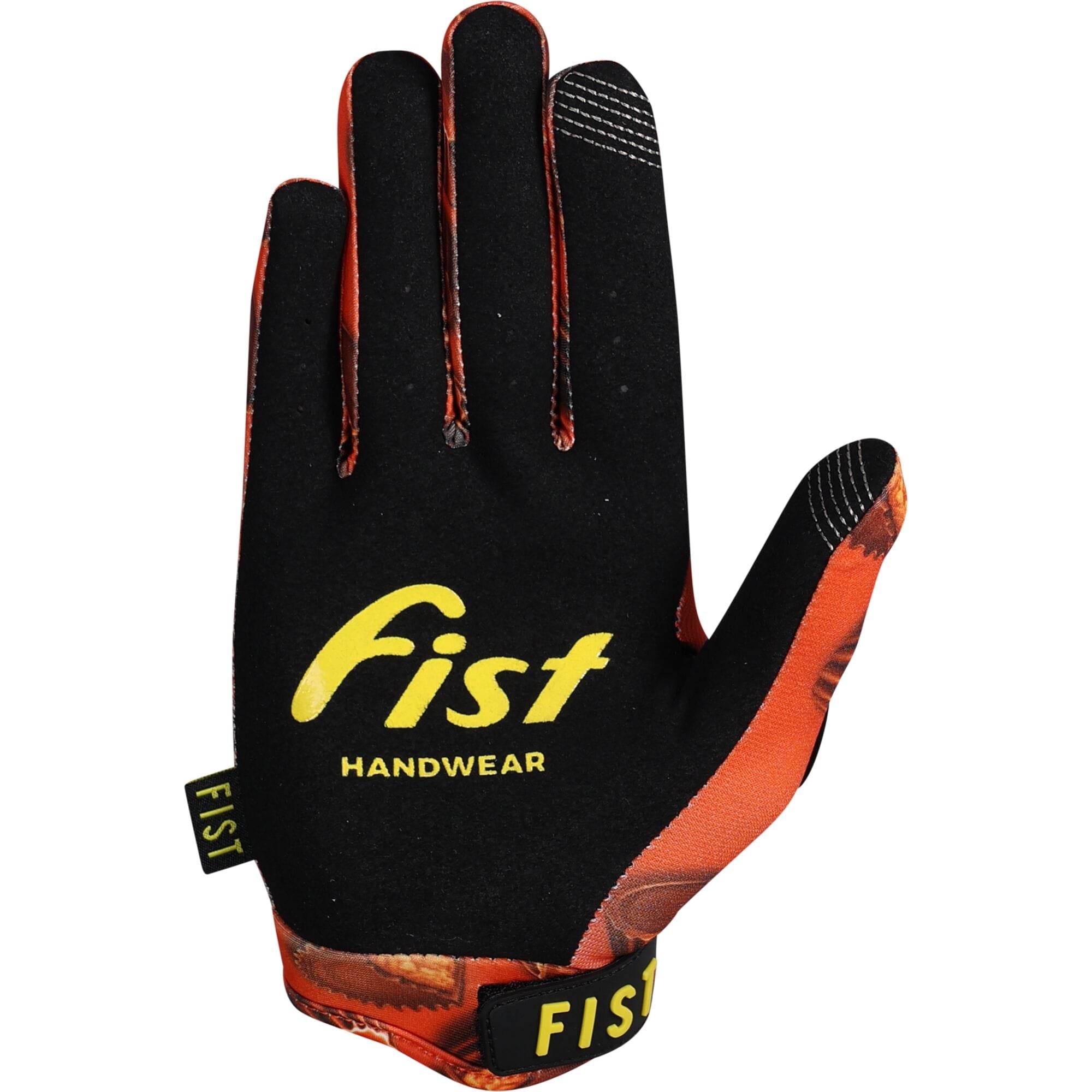 Fist Handwear Chapter 28 youth BMX, MTB, scooter riding gloves showing black and gray padded riding gloves with adjustable straps