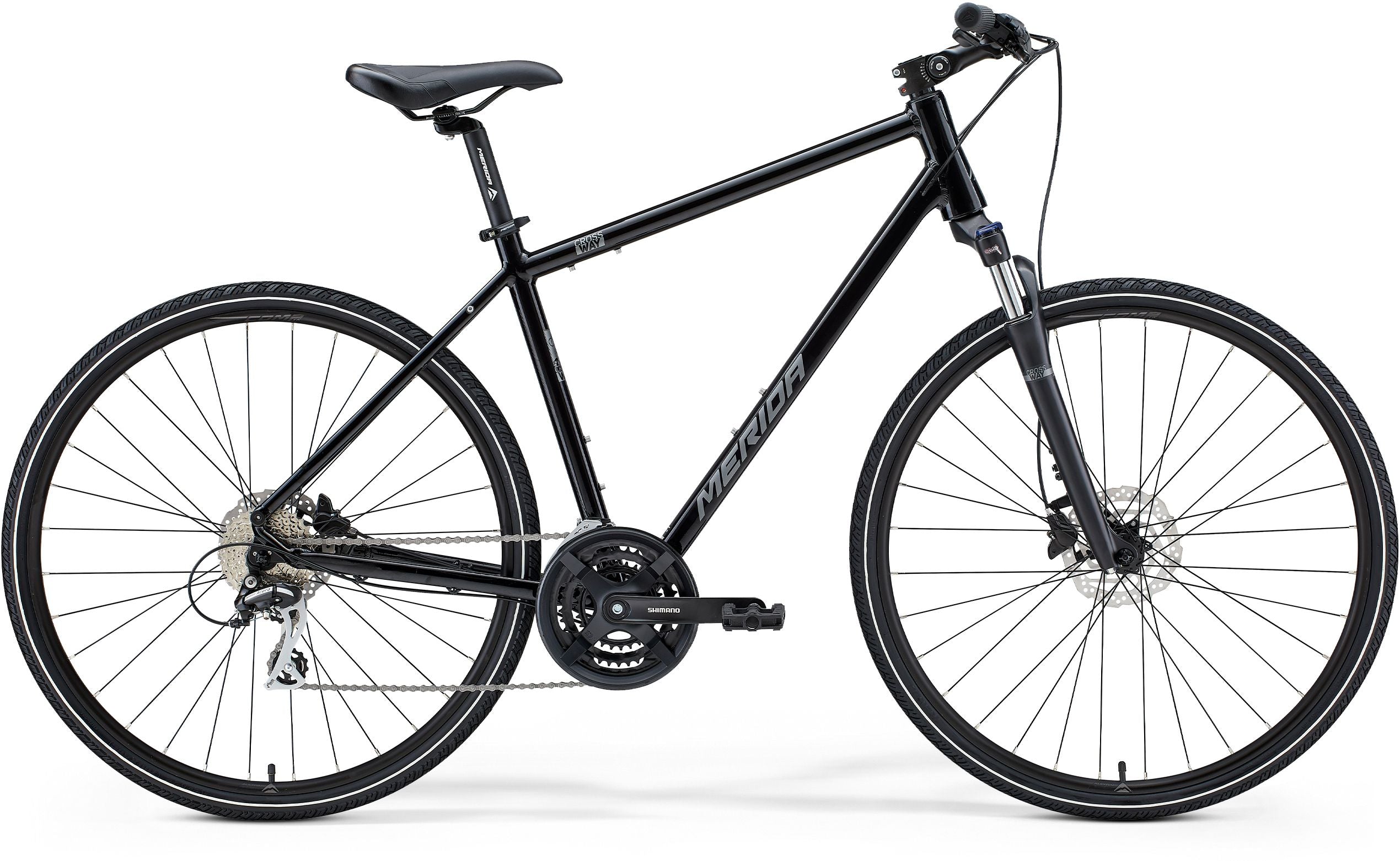 Merida Crossway 20D - Black Hybrid Bike | Swinnerton Cycles