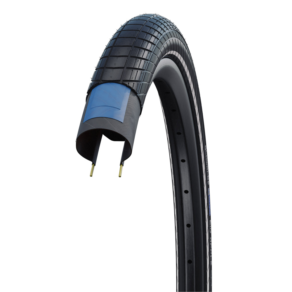 Schwalbe Big Apple K-Guard Urban Tyre Wired Bead with Reflective Sidewalls for City Bikes