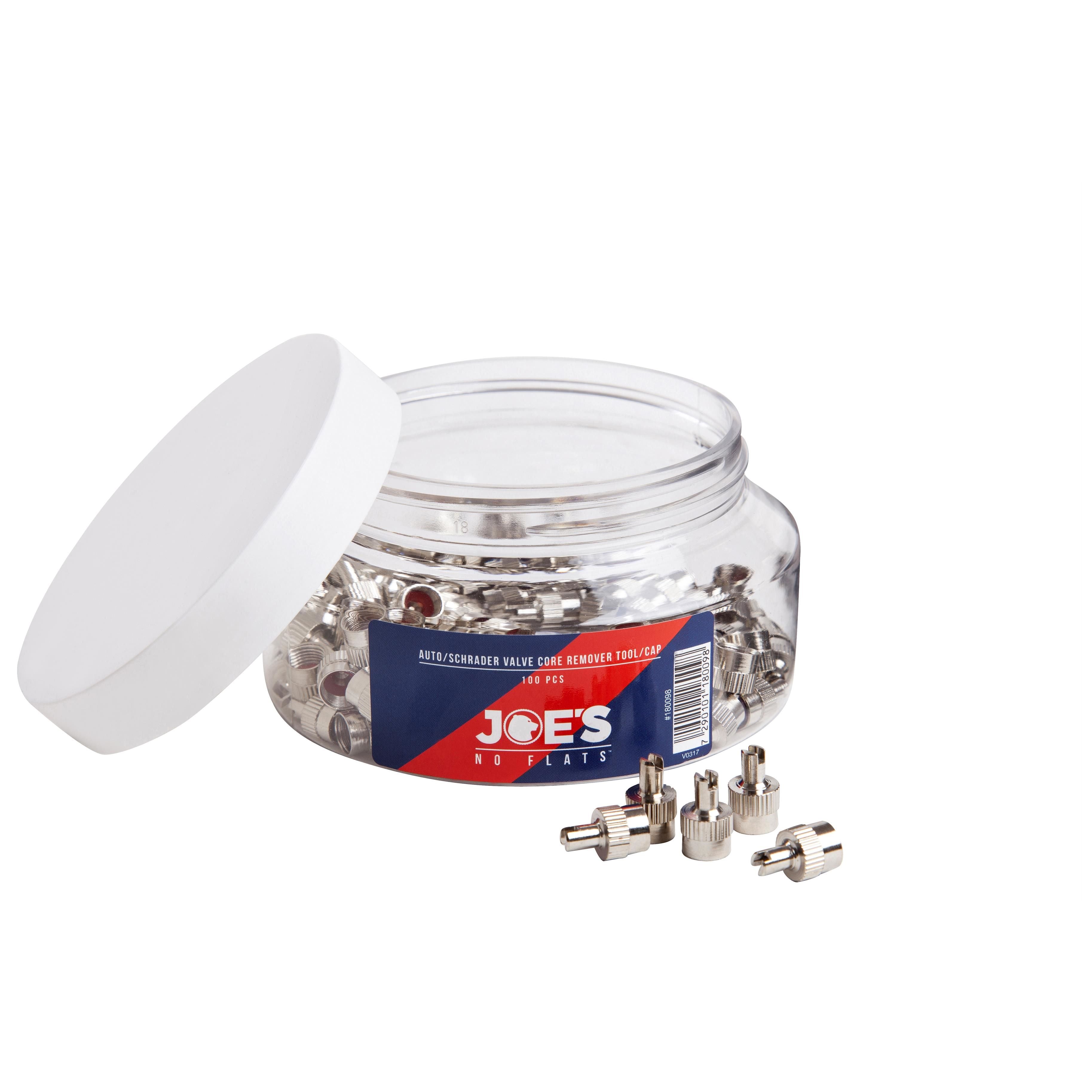 Joe'S No Flats Schrader Valve Key / Cap (100Pcs): Tubeless