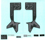 Marzocchi Fork Bomber Z2 E-Tuned Std/Cleardecal Kit: Logo Neutral Matte Blk 2024 Spares & Accesories
