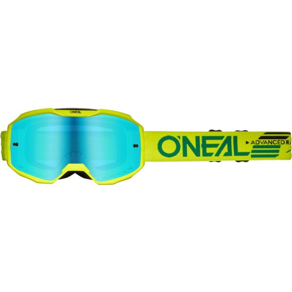 Oneal B-10 solid MX MTB goggles with anti-fog coating, UV protection, and adjustable strap for secure fit.