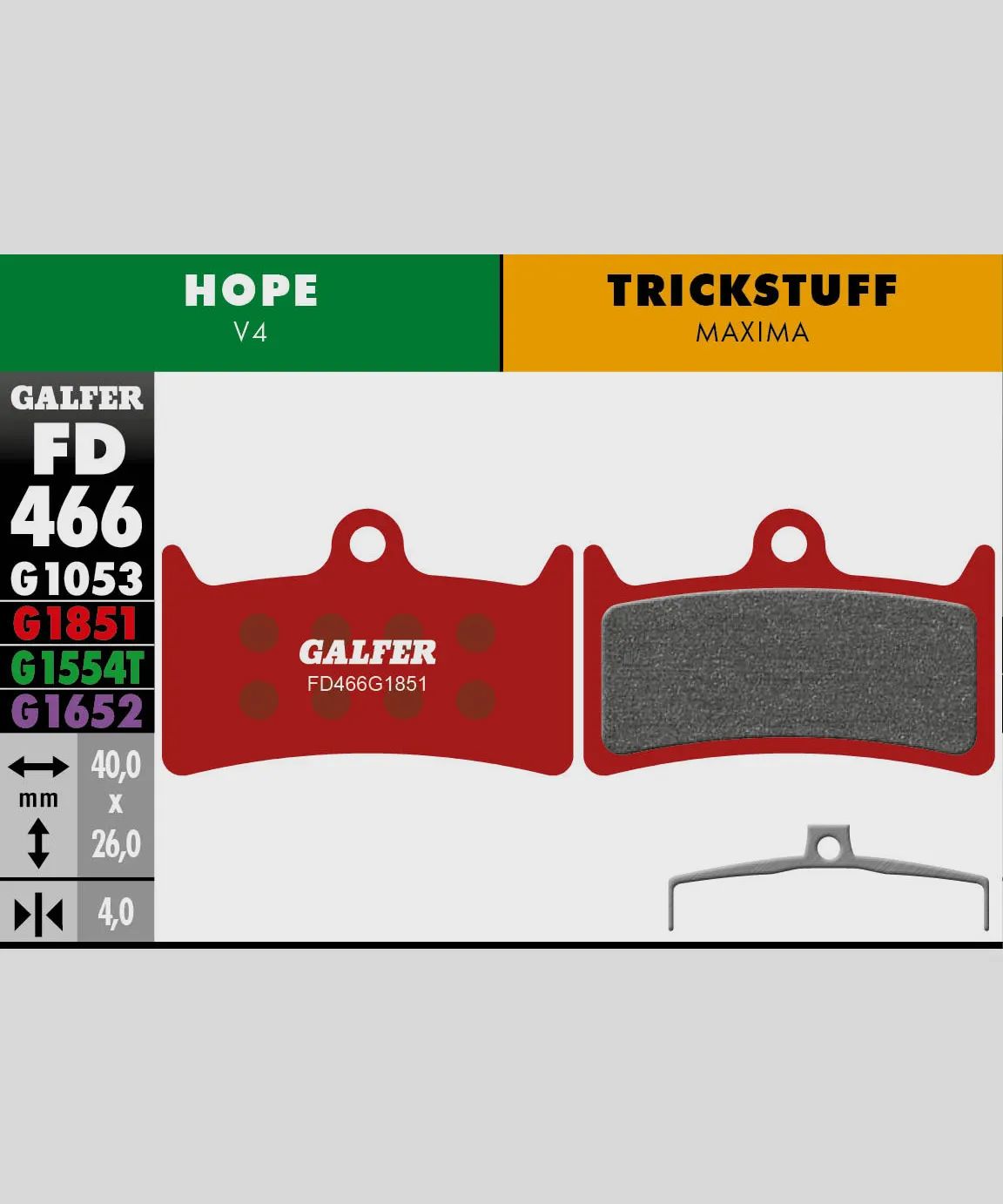 Galfer Advanced Bike Disc Brake Pad