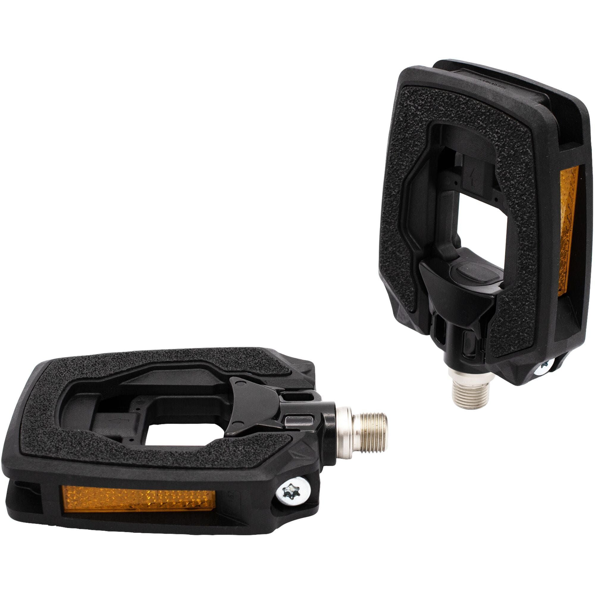 M Part SANDBLOCK© folding pedal with anti-slip surface for folding bikes, showcasing the pedal's textured grip and compact design.