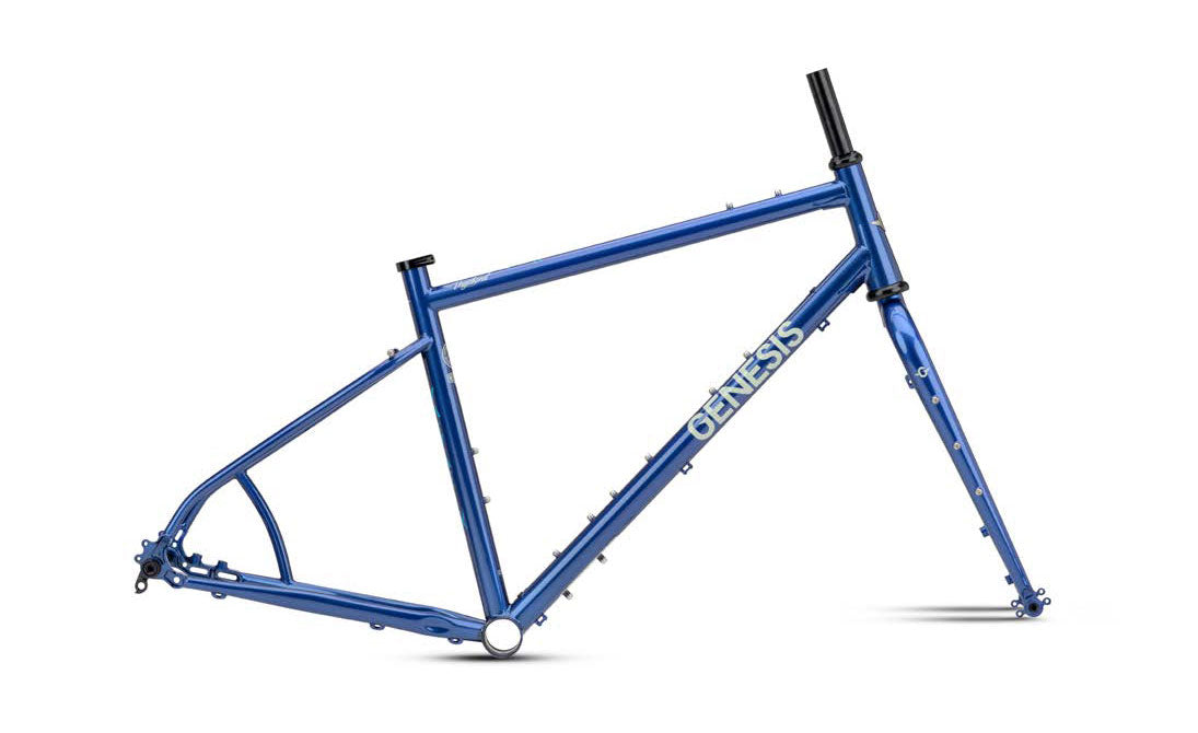 Genesis Vagabond Gravel Frameset 2026 with Boost 148mm spacing and dropper post compatibility, featuring a sturdy aluminum construction.