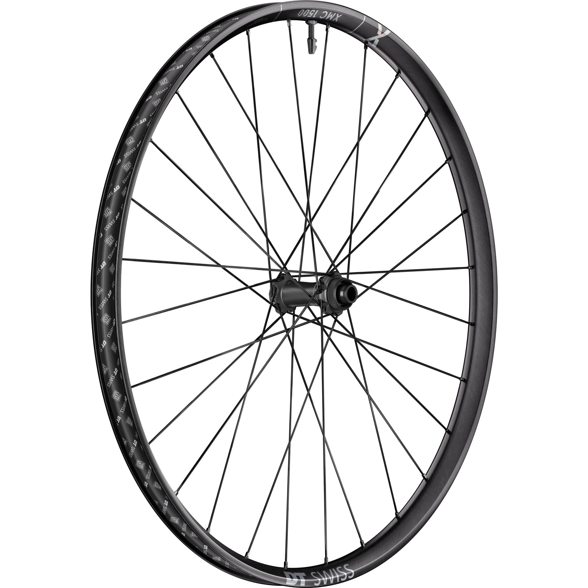DT Swiss XMC 1500 SPLINE carbon MTB wheel front with 30mm rim width, BOOST axle, 29-inch size, lightweight mountain biking component