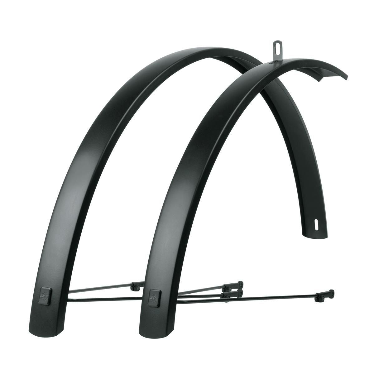 SKS Mountain Guards - Edge Al 28" 46mm Matt Black Aluminium Mudguard Set
