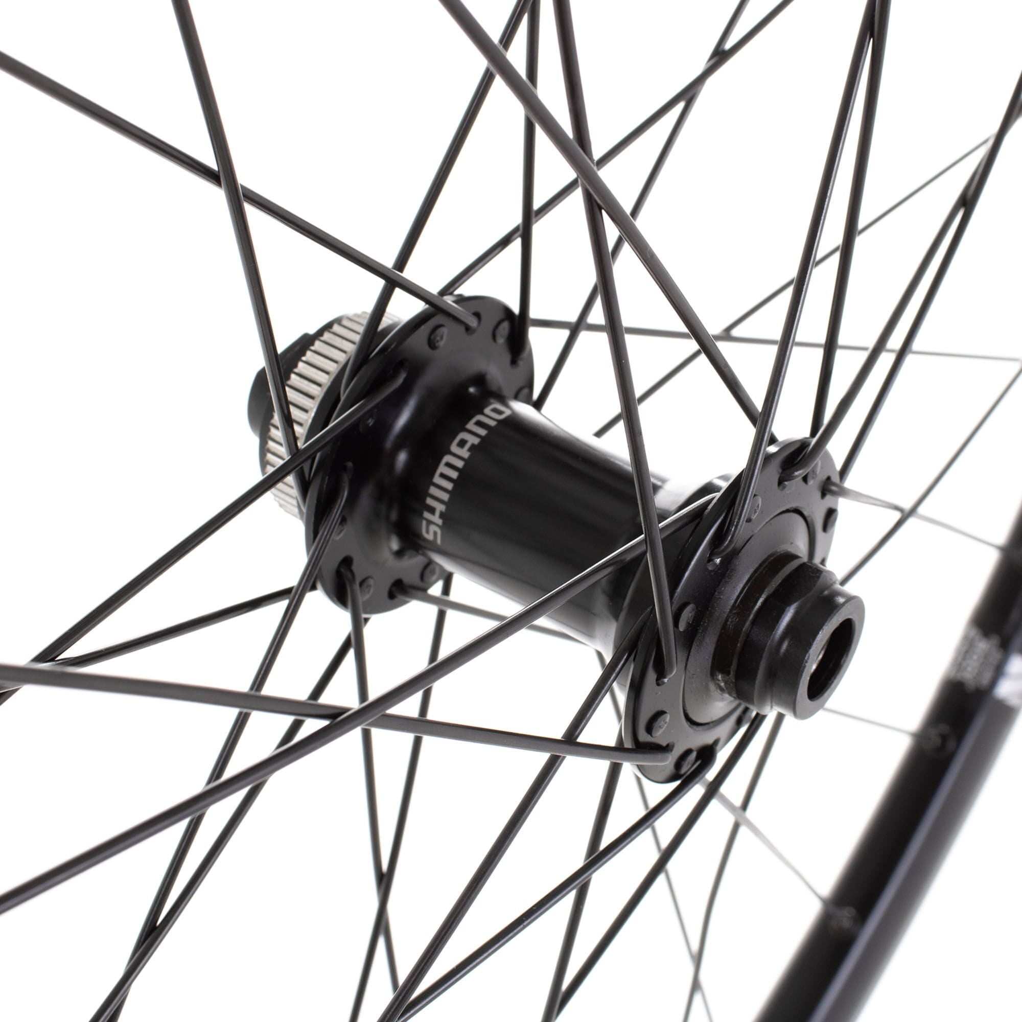 M Part Wheels Road Front Wheel Shimano Tiagra CL Hub TA 100x12mm Cyclone Rim black 700c