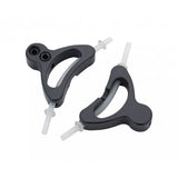 Jagwire Alloy Straddle Cable Carrier with Liner Black 2 Pack