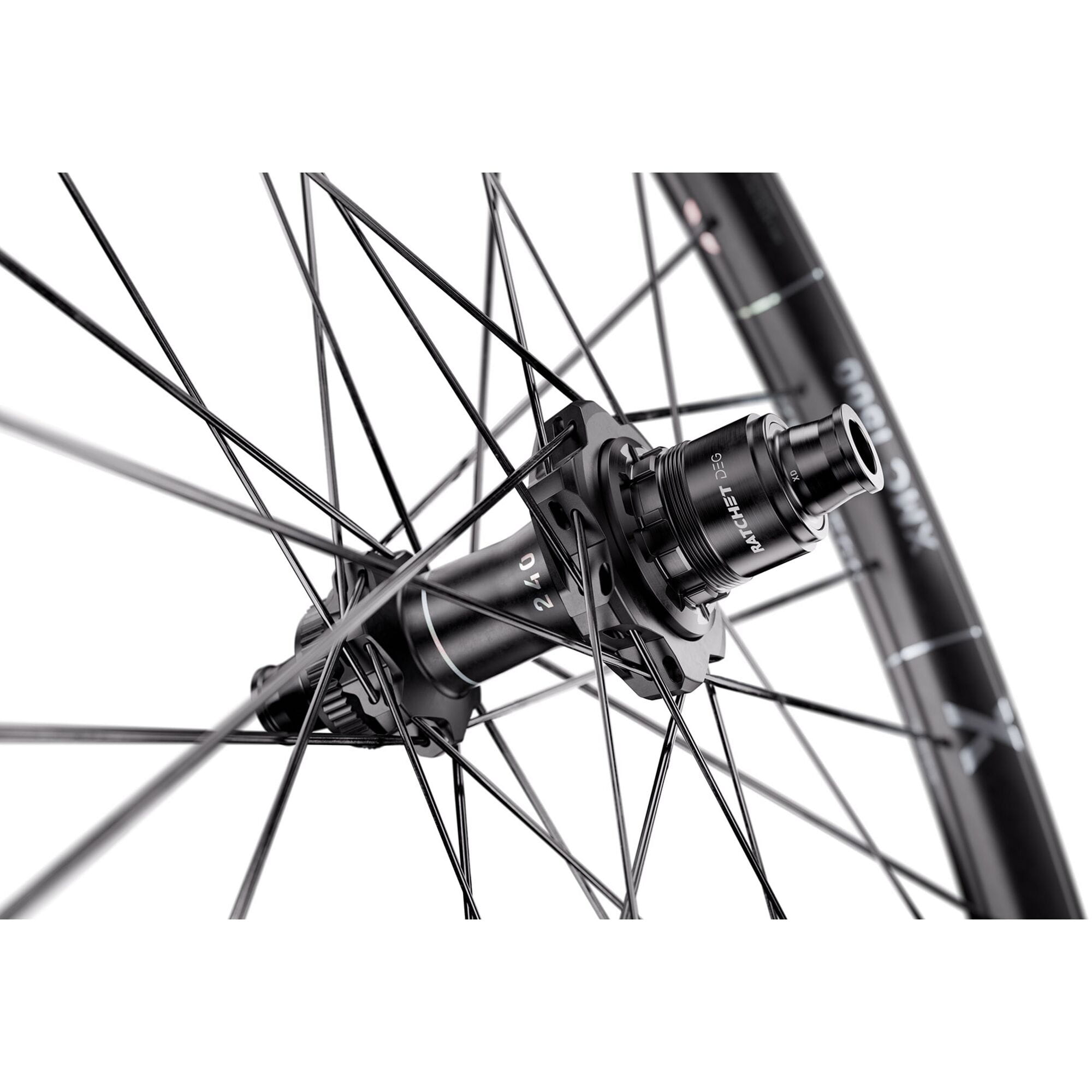 DT Swiss XMC 1500 SPLINE carbon MTB wheel front with 30mm rim, BOOST axle, 29-inch size, showcasing lightweight bike component.