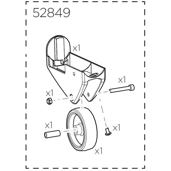 Thule 52849 EasyFold XT Right Transport Wheel Genuine Spare Part for Bike Rack | Swinnerton Cycles