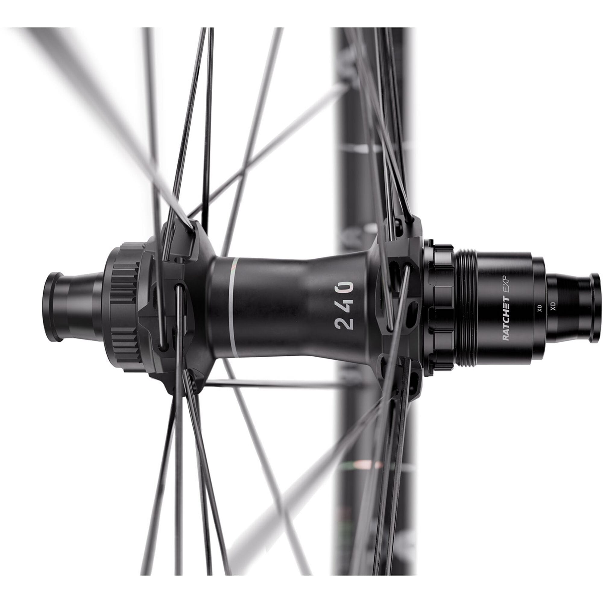 DT Swiss XRC 1500 rear mountain bike wheel with 30mm rim, Boost axle, Micro Spline and SRAM XD compatibility, close-up view